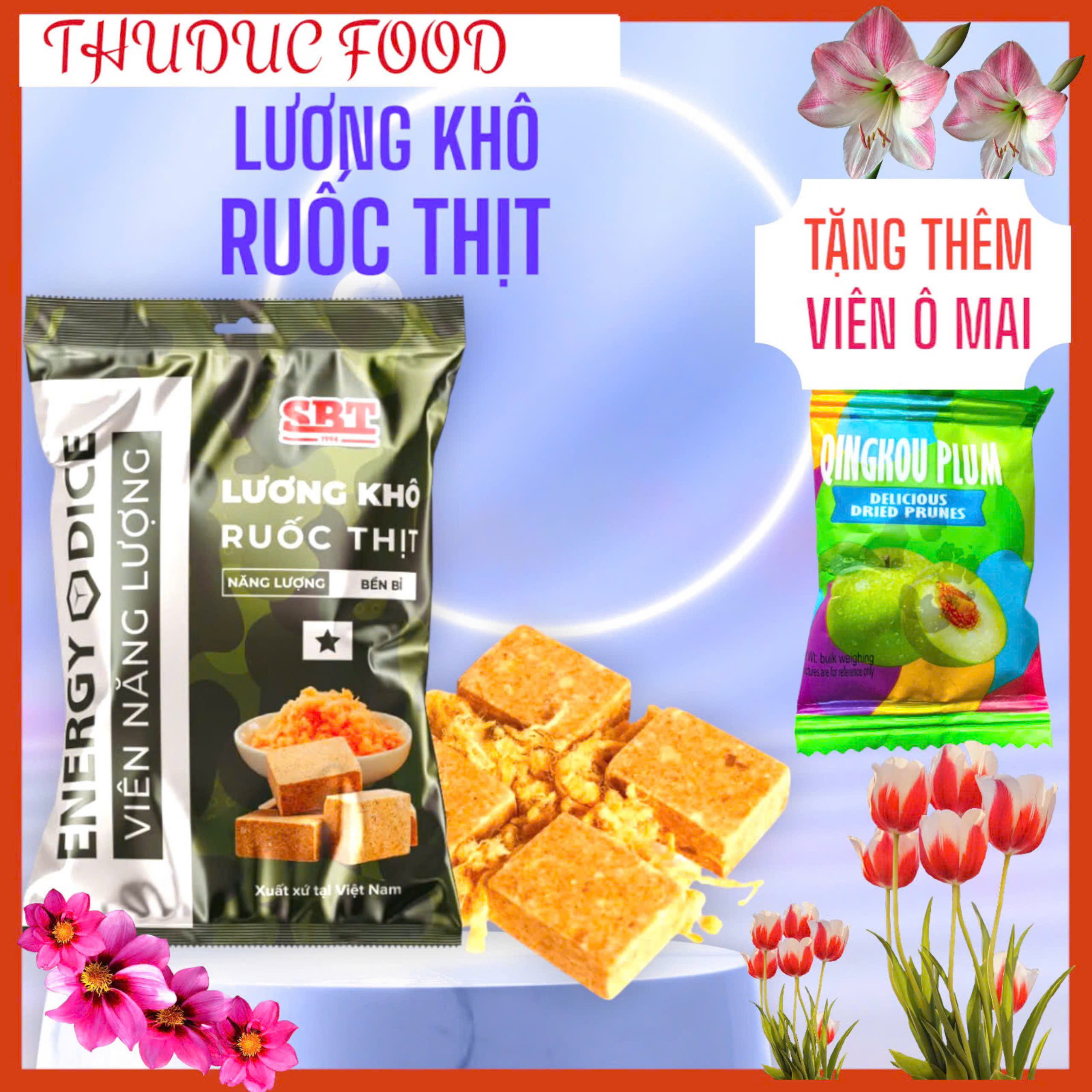 1 kg Lương khô Ruốc thịt, thương hiệu SBT,  hương vị thơm ngon, xuất xứ Việt Nam
