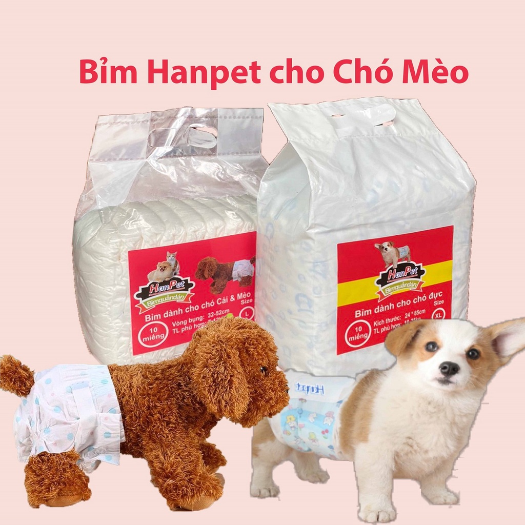 Bỉm quần thú cưng dạng dán cho chó đực và chó cái