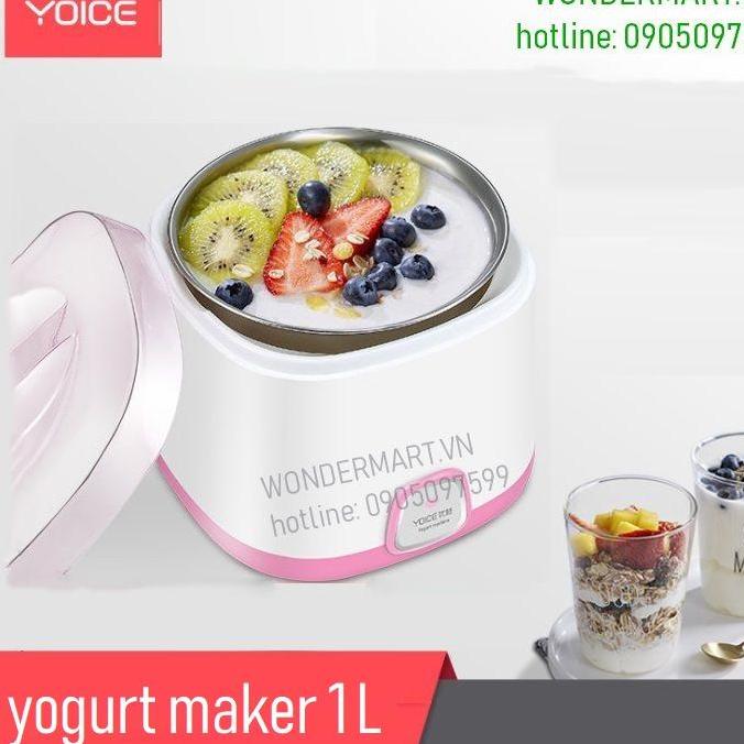 Máy làm sữa chua Yoice 1L (Trắng) nồi ủ sữa chua tự động 15W
