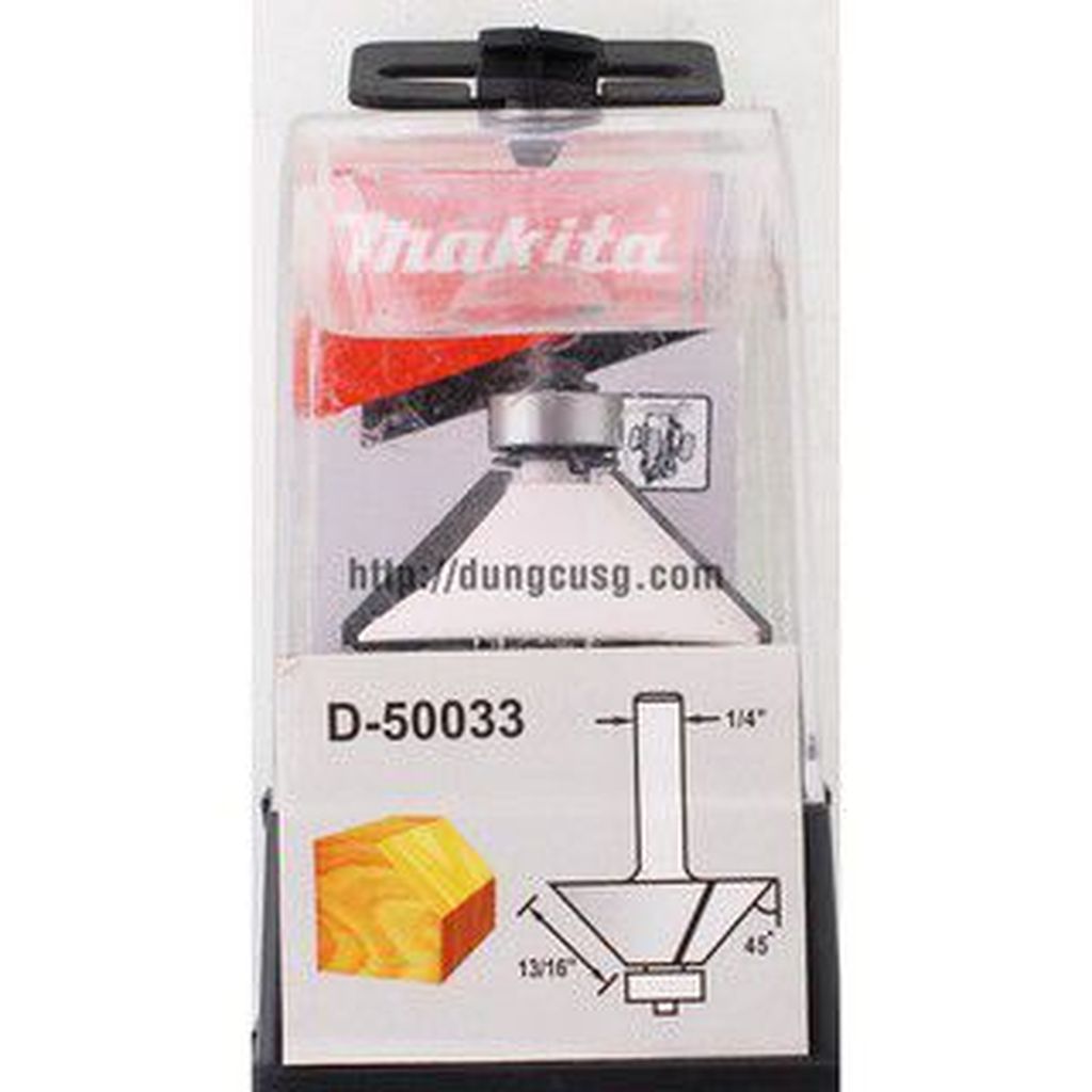 Mũi phay vát cạnh 45º ổ bi makita d-50033
