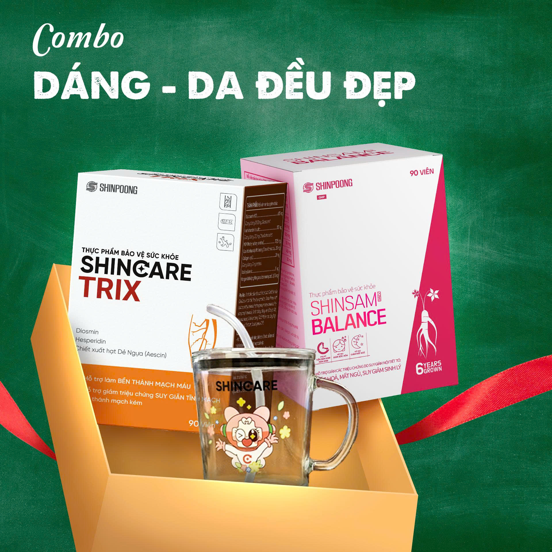 COMBO DÁNG - DA ĐỀU ĐẸP - Shinpoong Pharma