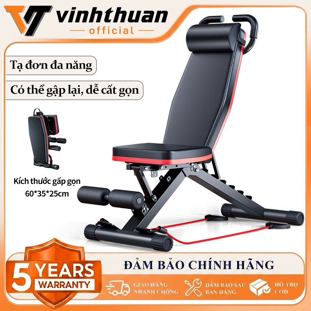 SP5001ghế tập gym tập tạ 11 trong1có thể gấp gọn đa chức năng dùng tại nhà ghế băng tập