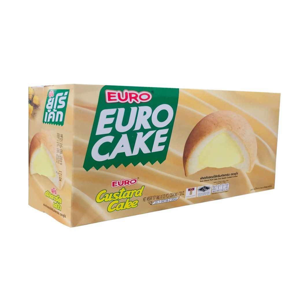 Bánh trứng Thái Euro Cake hộp 204g