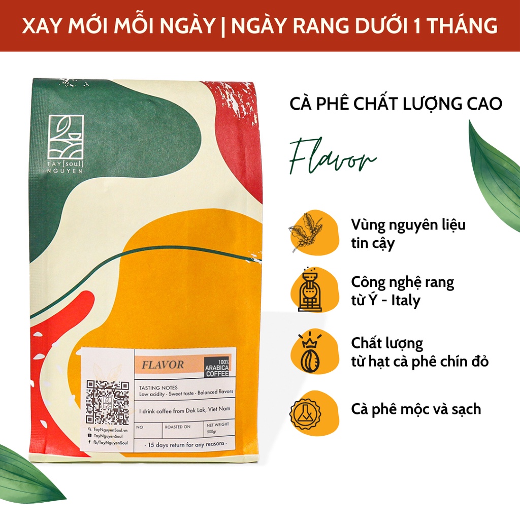 Cà phê Flavor 100% Arabica Cầu Đất chất lượng cao nguyên chất rang mộc từ TaynguyenSoul
