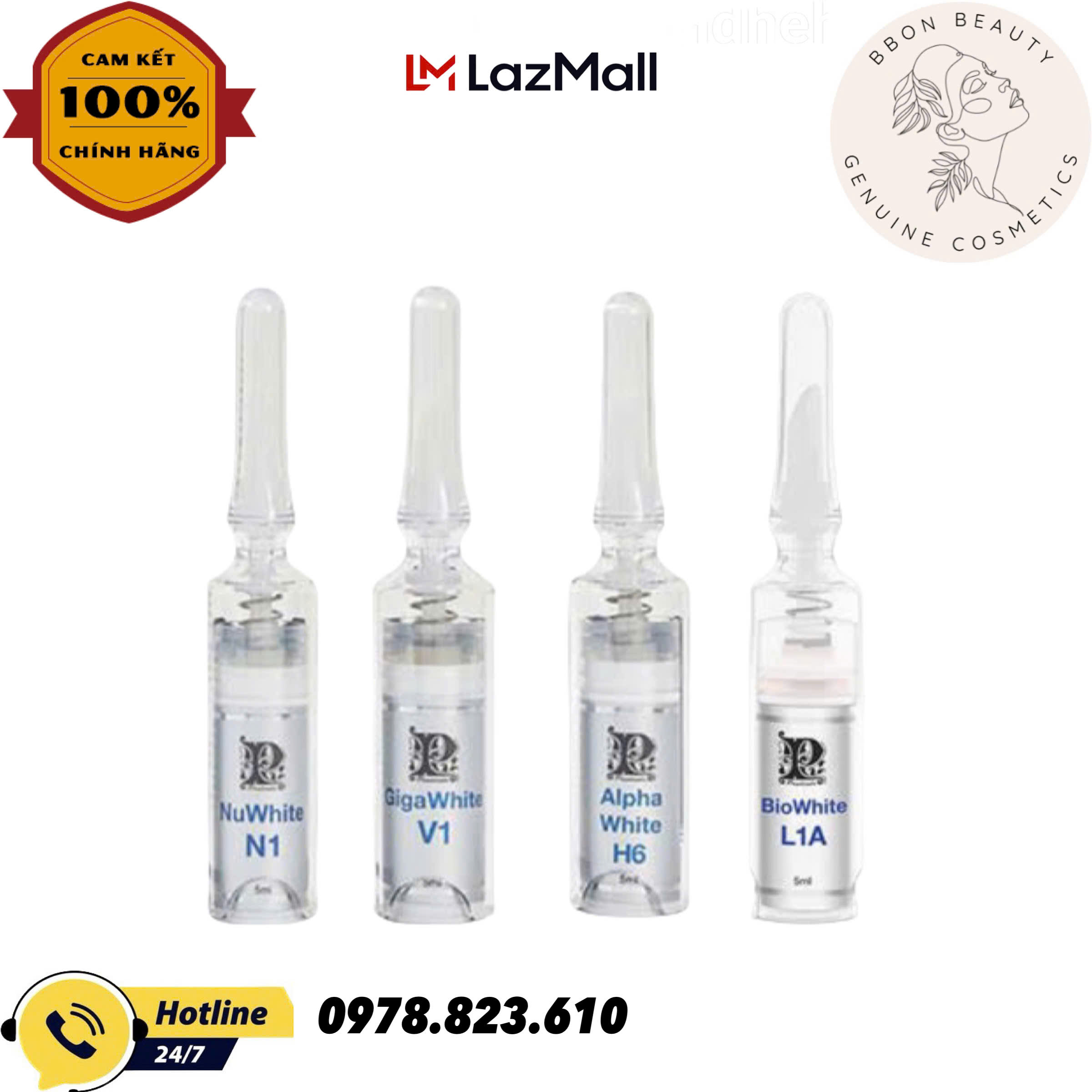 Kem Nuwhite Mibiti Prudente hồng nhũ hoa N1, hồng vùng kín nuwhite V1, khử thâm nách mông bẹn H6, hồng môi nuwhite L1A - BBon Beauty Chính hãng