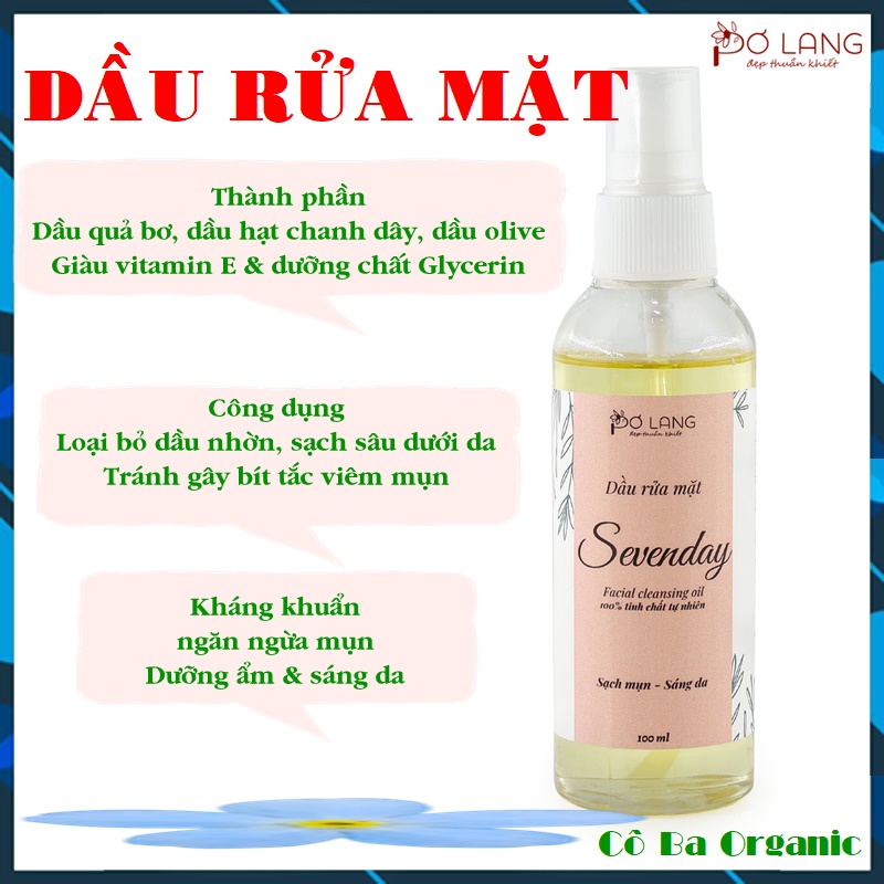 Dầu rửa mặt thiên nhiên Pơ Lang