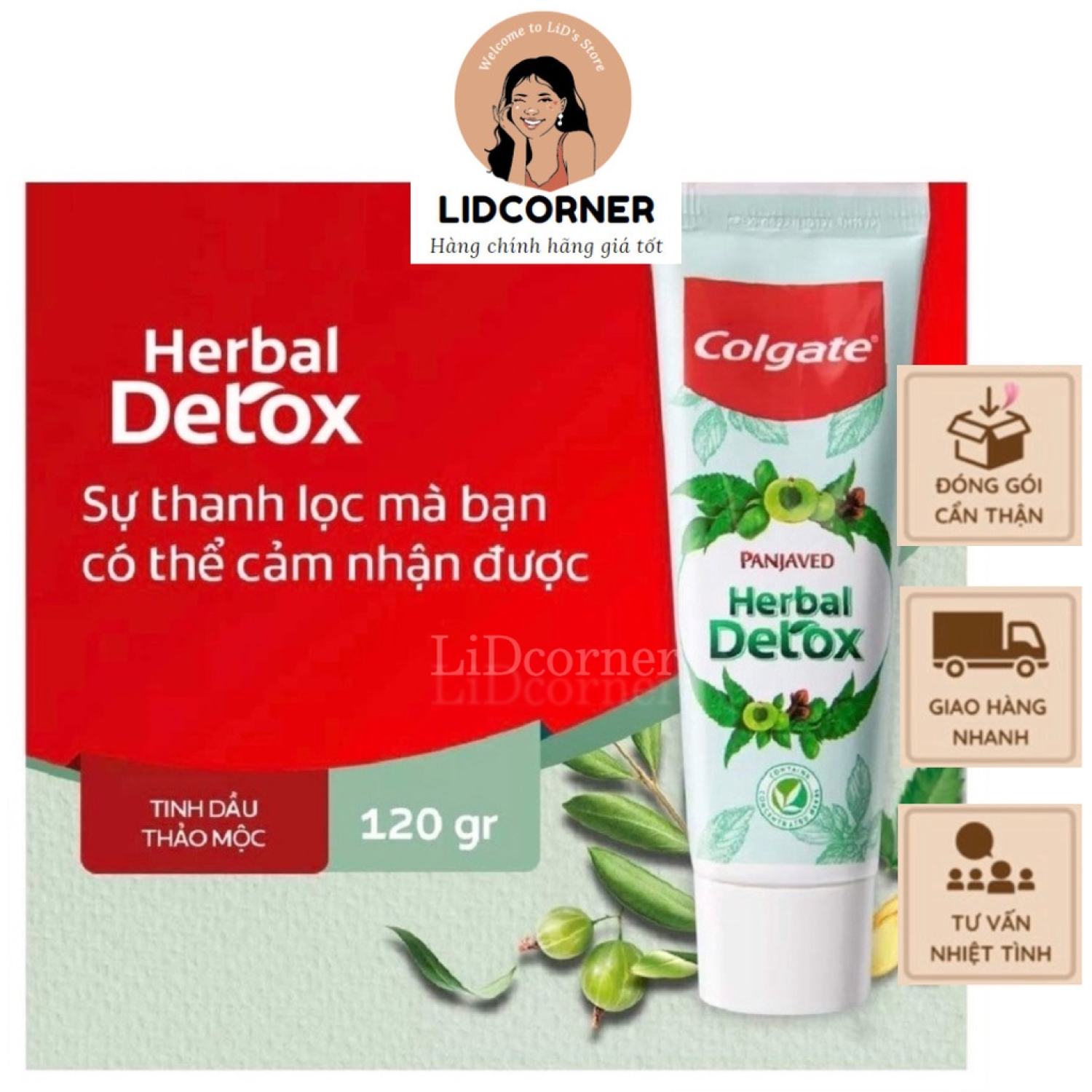 Kem đánh răng thảo dượᴄ tự nhiên cao cấp Colgate Herbal Detox 120G