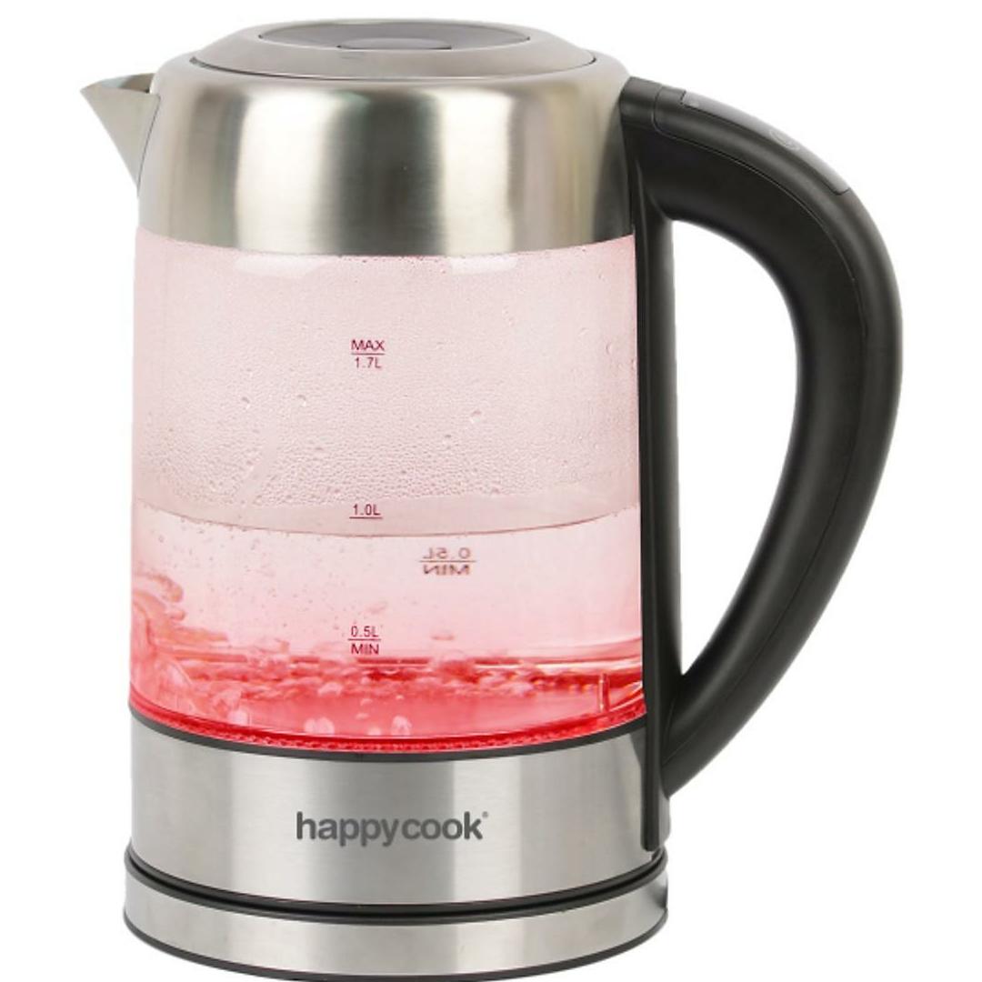 Ấm đun siêu tốc thủy tinh happycook 1.7l hek-170gd