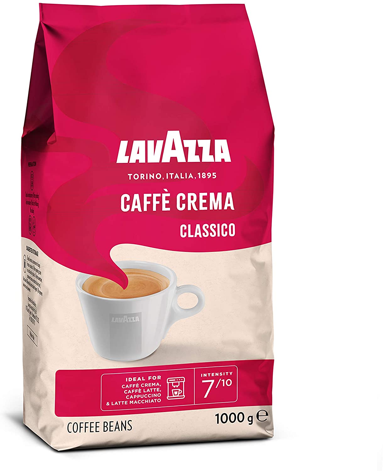 Cà phê hạt đã rang Lavazza Caffè Crema Classico 1000g