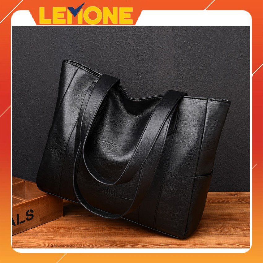 Túi xách nữ công sở tote size to đựng A4 phong cách Hàn Quốc sang trọng thanh lịch - Lemone