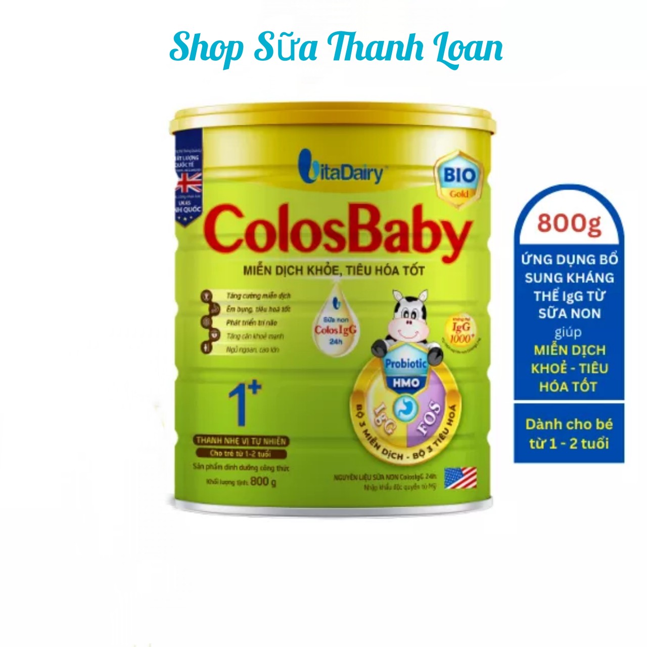 Sữa non colosbaby bio gold 1+ lon 800g.