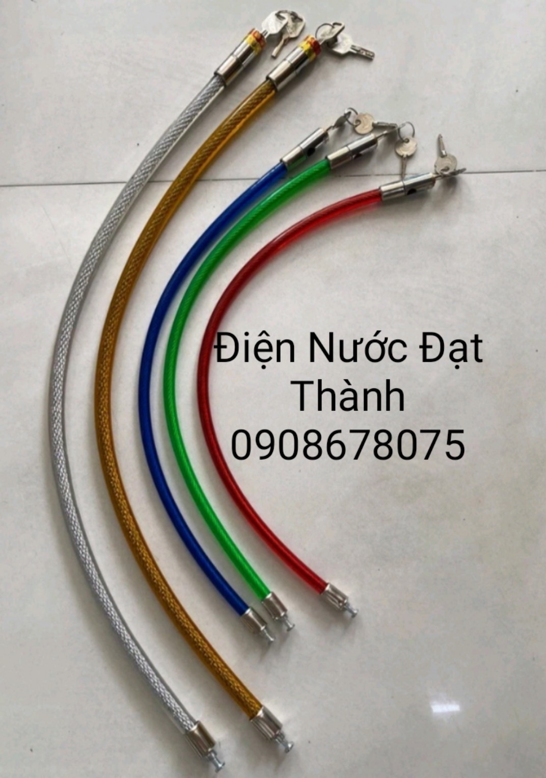 Khóa dây, dây khóa xe máy, xe đạp bằng cáp, lõi cáp dày siêu chắc chắn Giá 65,500 Đồng*Miễn phí vận chuyển