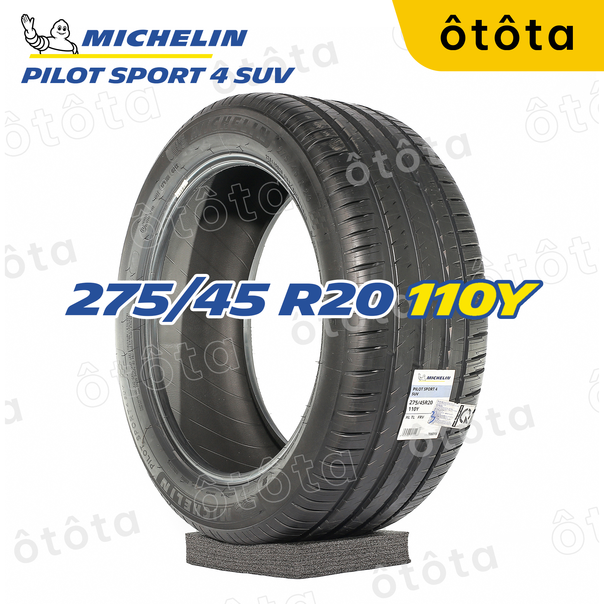 Lốp ô tô Michelin 275/45 R20 110Y Pilot Sport 4 SUV FRV – Chính Hãng BH 6 năm (275/45R20, 275 45 R20) Giá 11,042,200 Đồng*Miễn phí vận chuyển