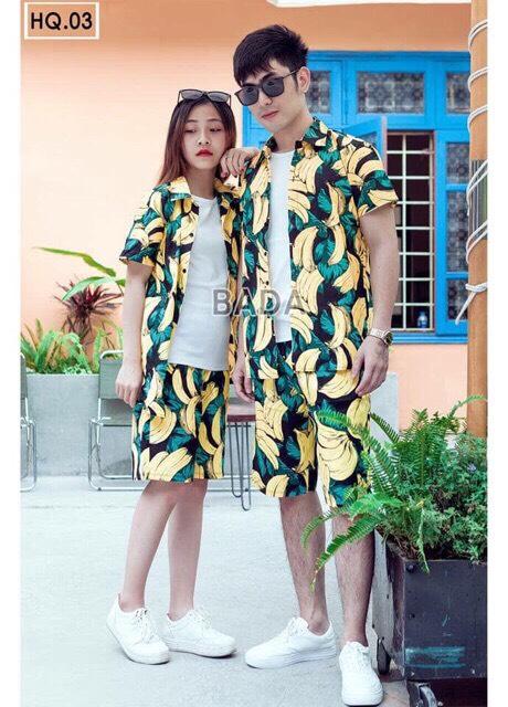 [Phương Linh Luxury 1688] [SIÊU RẺ] Bộ Đồ Hoa Quả, Sơ Mi Trái Cây Trang phục Unisex...Set Bộ Cặp Đôi & Gia Đình > Đồ Đi Biển Cặp Đôi và Gia Đình....