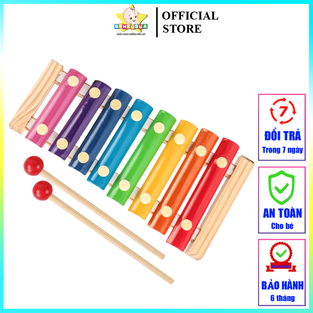 Đàn gõ 8 thanh bằng gỗ cho bé