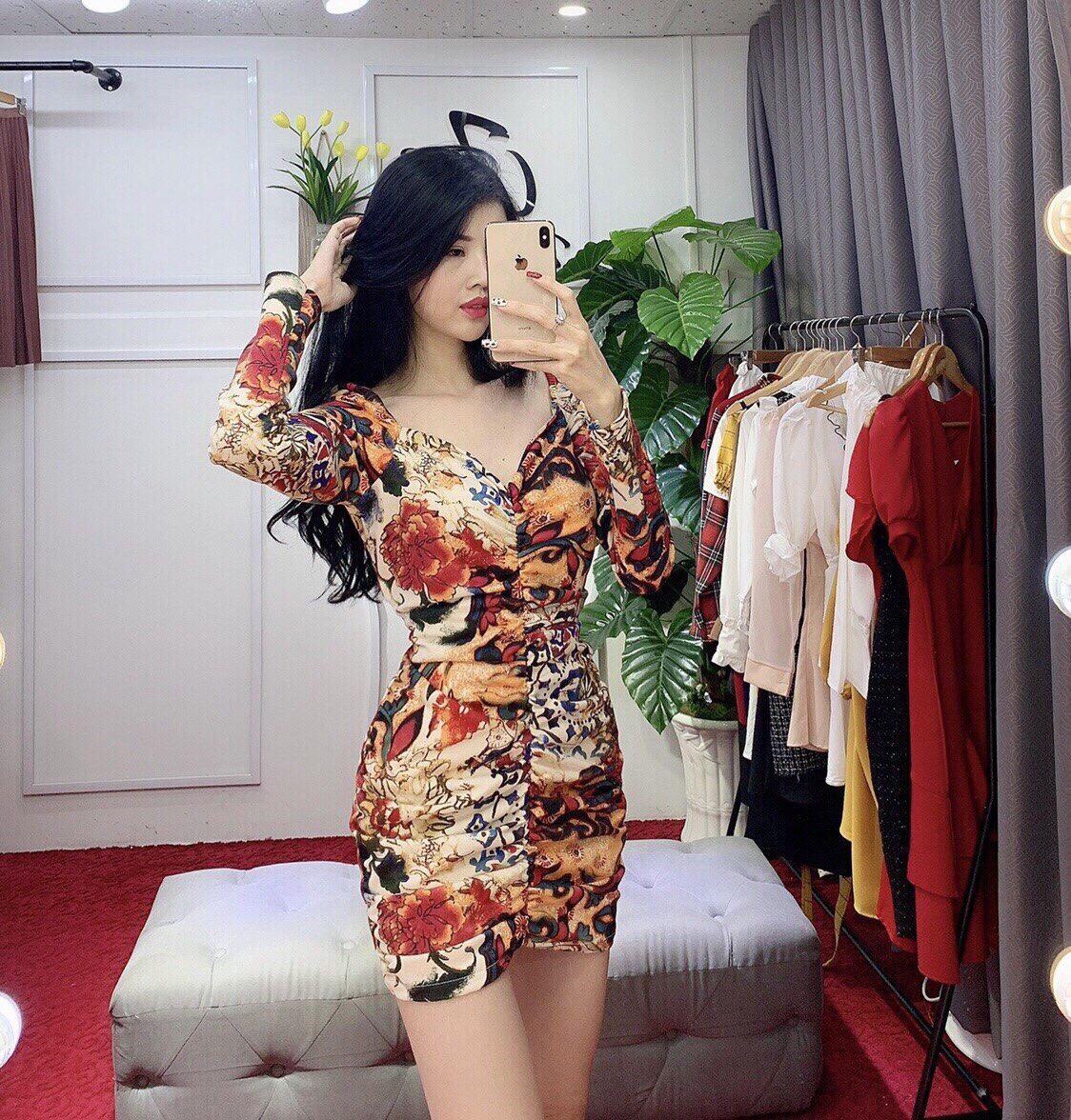 ĐẦM BODY HOA NHÚN HÀNG NHẬP QUẢNG CHÂU CAO CẤP ĐẸP XUẤT SẮC TẠI X79 (HÌNH CHỤP THẬT )