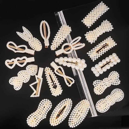 Sét 20 cái kẹp tóc ngọc trai siêu dễ thương phong cách hàn quốc