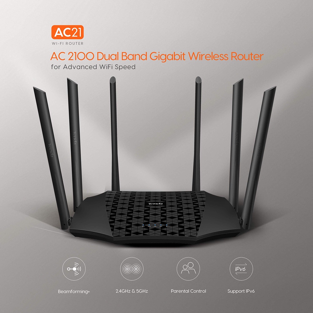 Chính hãng Có sẵn Router Wifi Tenda AC21 băng tần cao AC2100 - KBVISION