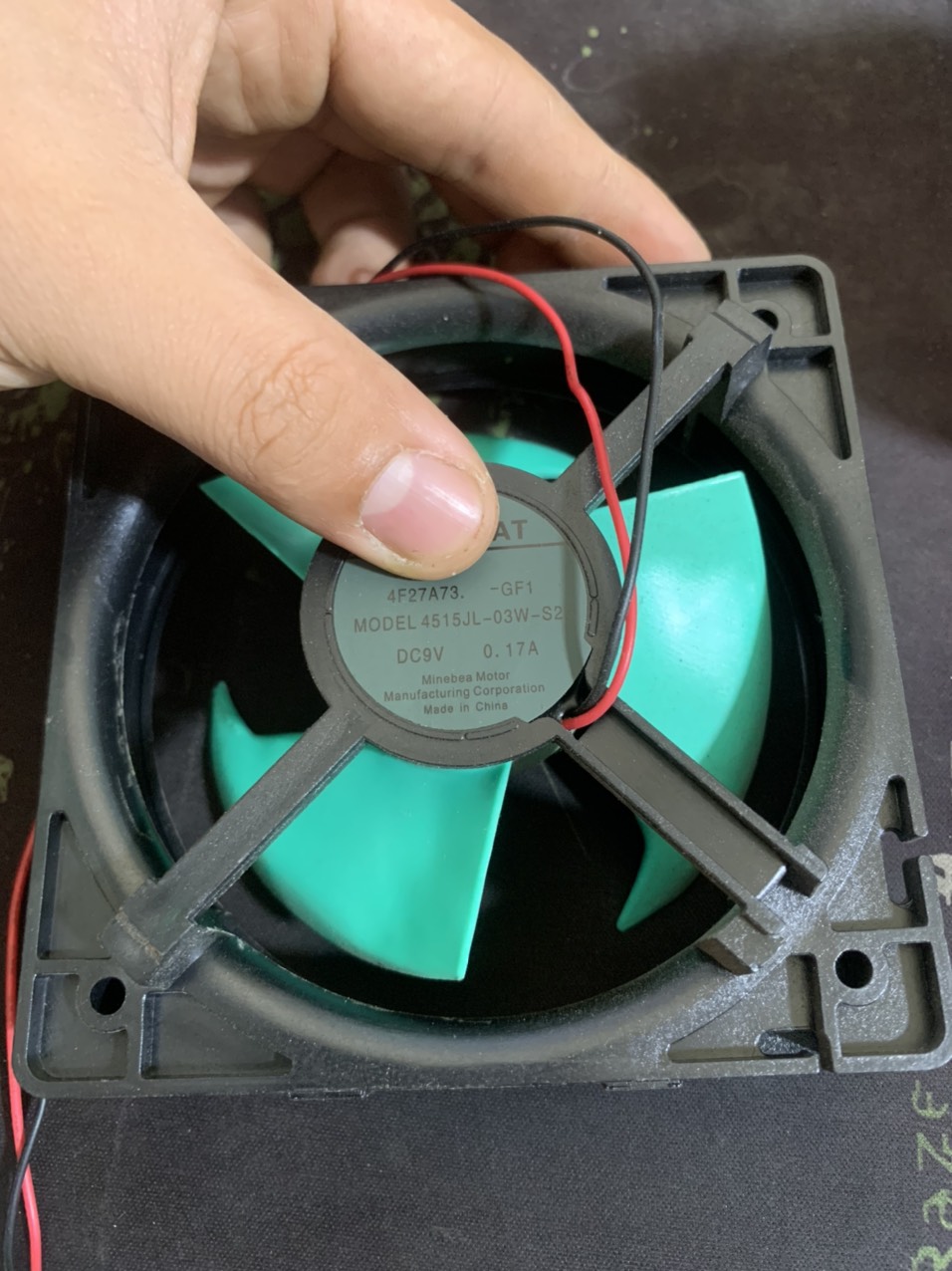 Quạt tủ lạnh panasonic nmb-mat - dc : 9v, 0.17a, 2 dây, 11.5x11.5cm