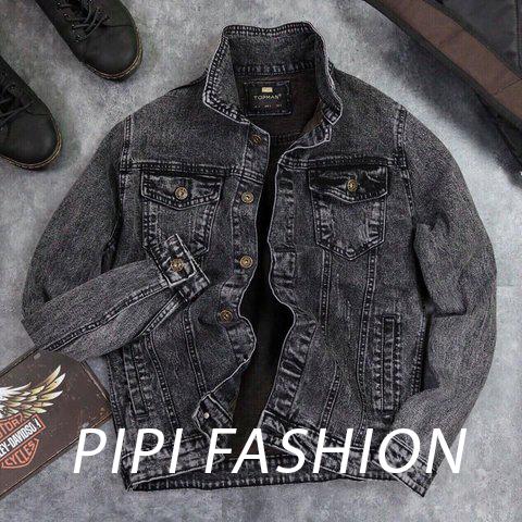 Áo Khoác Jean Nam Xám Tro Phong Cách Thời Trang - MS04