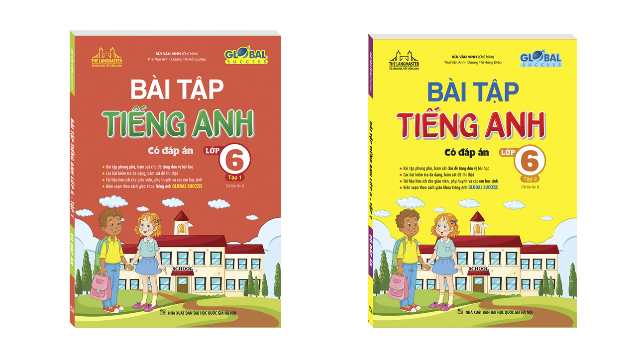 Combo 2c GLOBAL SUCCESS - Bài tập tiếng anh lớp 6 (T1+T2)