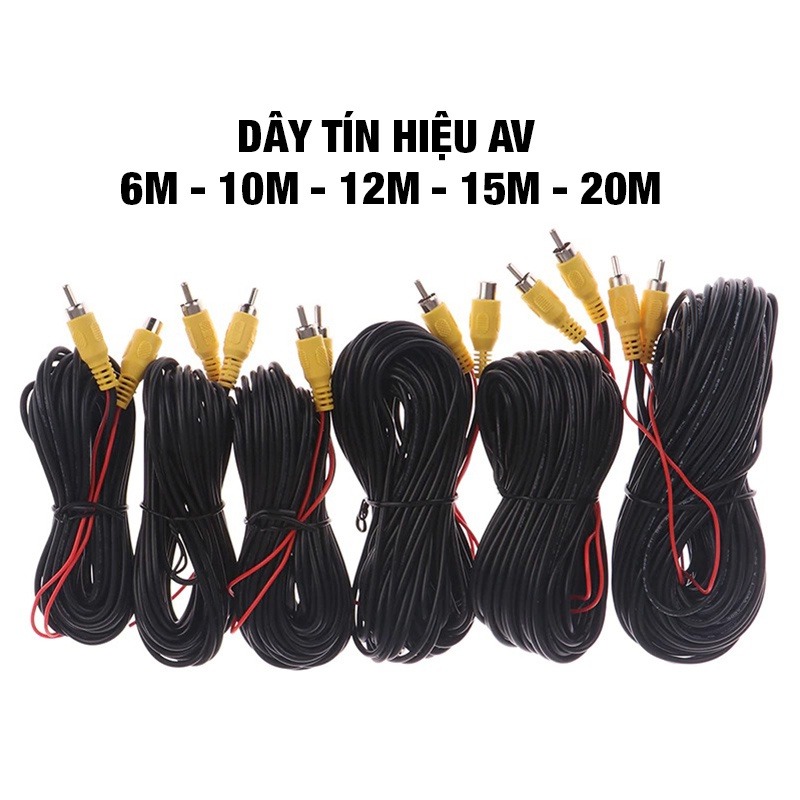Dây tín hiệu hình ảnh cho camera lùi 6m/8m/10m/15m/20m