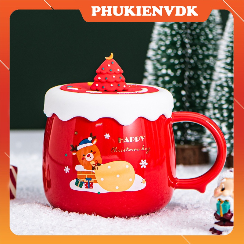 Ly Cốc sứ cốc quà tặng Noel Giáng Sinh 24/12 cao cấp kèm hộp quà