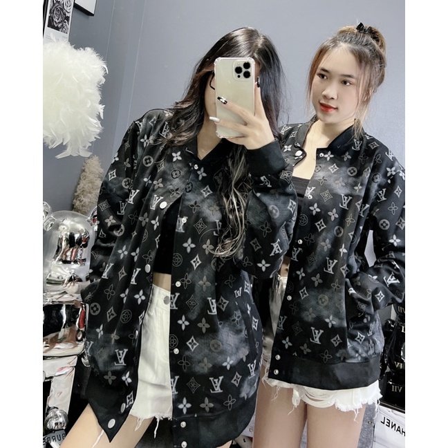 Áo Khoác Bomber L.v Nâu Cặp Đôi Nam Nữ, Áo Bomber bóng chày thời trang sang chảnh, jaket jaket, áo khoác bomber, jaket bomber, áo bomber unisex, bomber varsity, nam