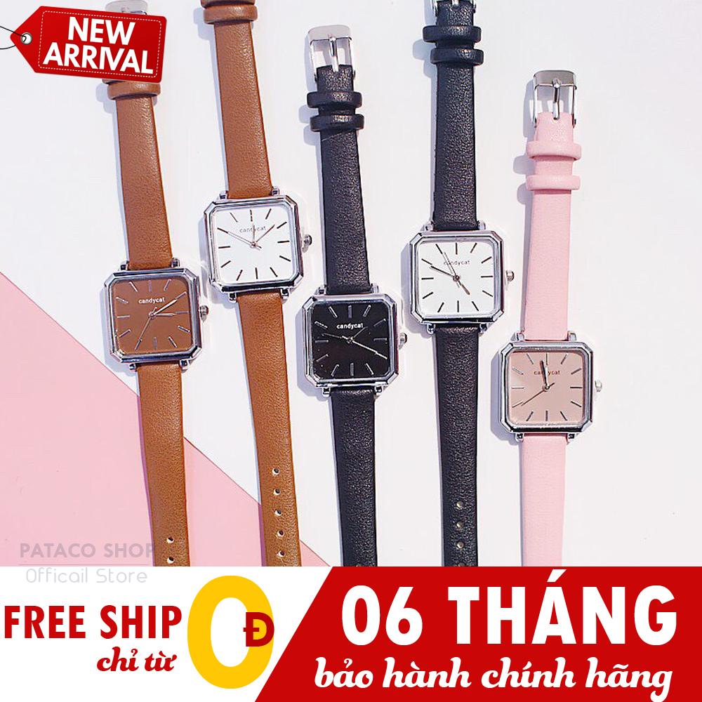 Đồng hồ thời trang, Đồng hồ CandyCat C81 nữ, Đồng hồ dây da, Thiết kế mặt hình vuông, Kiểu dáng thanh lịch, Sang trọng, Nhiều màu cực đẹp