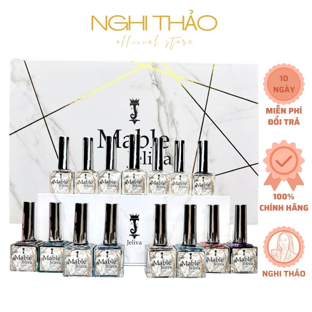 Set cồn loang nail Jeliva Nghi Thảo 12 màu
