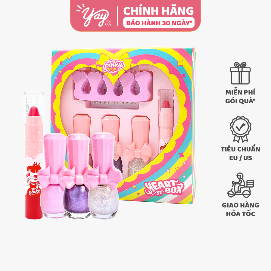 Combo 7 món đồ chơi trang điểm cho bé 3+ | pinky