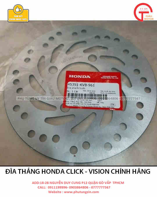 THẮNG ĐĨA XE HONDA CLICK - VISION CHÍNH HÃNG