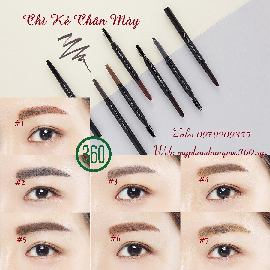 Chì kẻ chân mày – innisfree auto eyebrow pencil 0.3g
