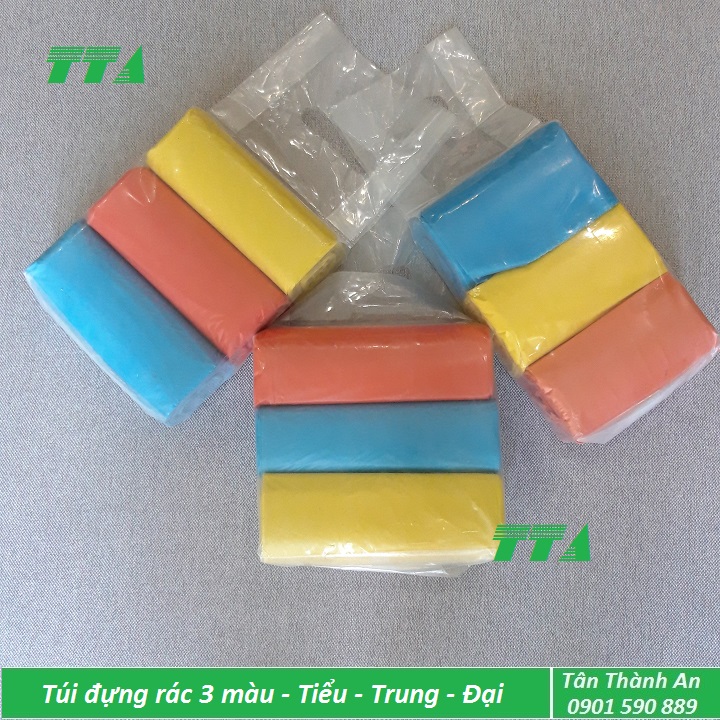 Túi đựng rác 3 màu tiểu – trung – đại