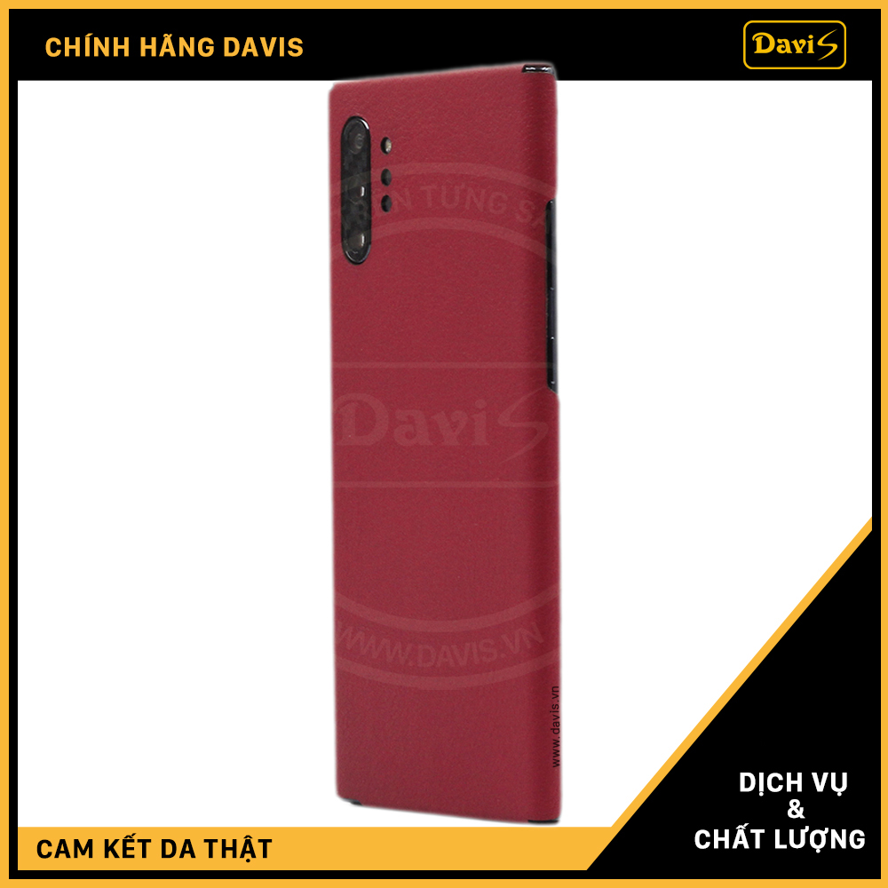 Dán da full viền Galaxy Note 10 Plus , làm từ da bò thật cao cấp - Chính hãng Davis