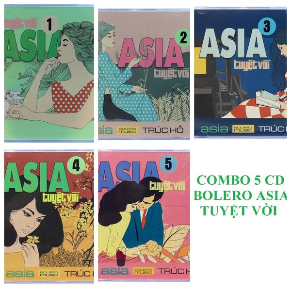 [Freeship] Combo 5 Đĩa CD Bolero ASIA tuyệt Vời - CD Nhạc Vàng Chất Lượng Cao