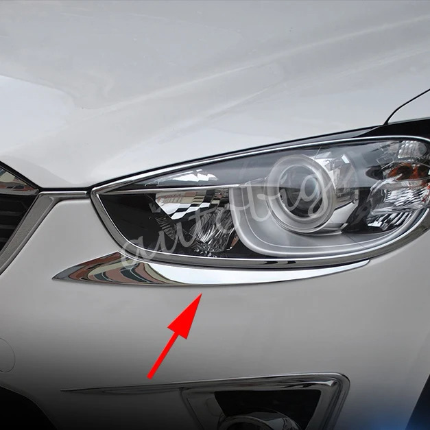 Đèn pha TRIM đối với Mazda CX-5 2013 2014 2015 2016 CX5 Chrome đầu ánh sáng đèn Bìa Styling