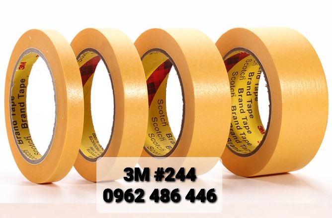 BĂNG KEO GIẤY CHE SƠN CAO CẤP 3M 244 LOẠI 12mm X 50M