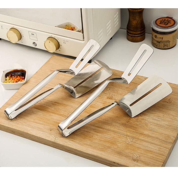 Xẻng Lật Đồ Rán, Kẹp Bít Tết cá chiên đa năng loại lớn inox 304 cao cấp siêu bền