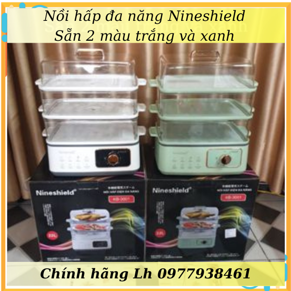 Nồi hấp đa năng Nineshield KB-3001 chính hãng bảo hành 12 tháng, Nồi hấp đồ ăn,nồi hấp gà,hấp thịt cá rau củ quả