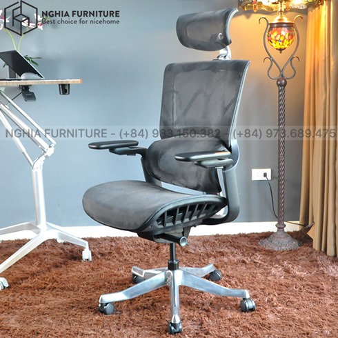 Ghế Văn Phòng Làm Việc, Ghế Công Thái Học [SMA ERGONOMIC 04 - E04] Thiết kế bảo vệ sức khỏe