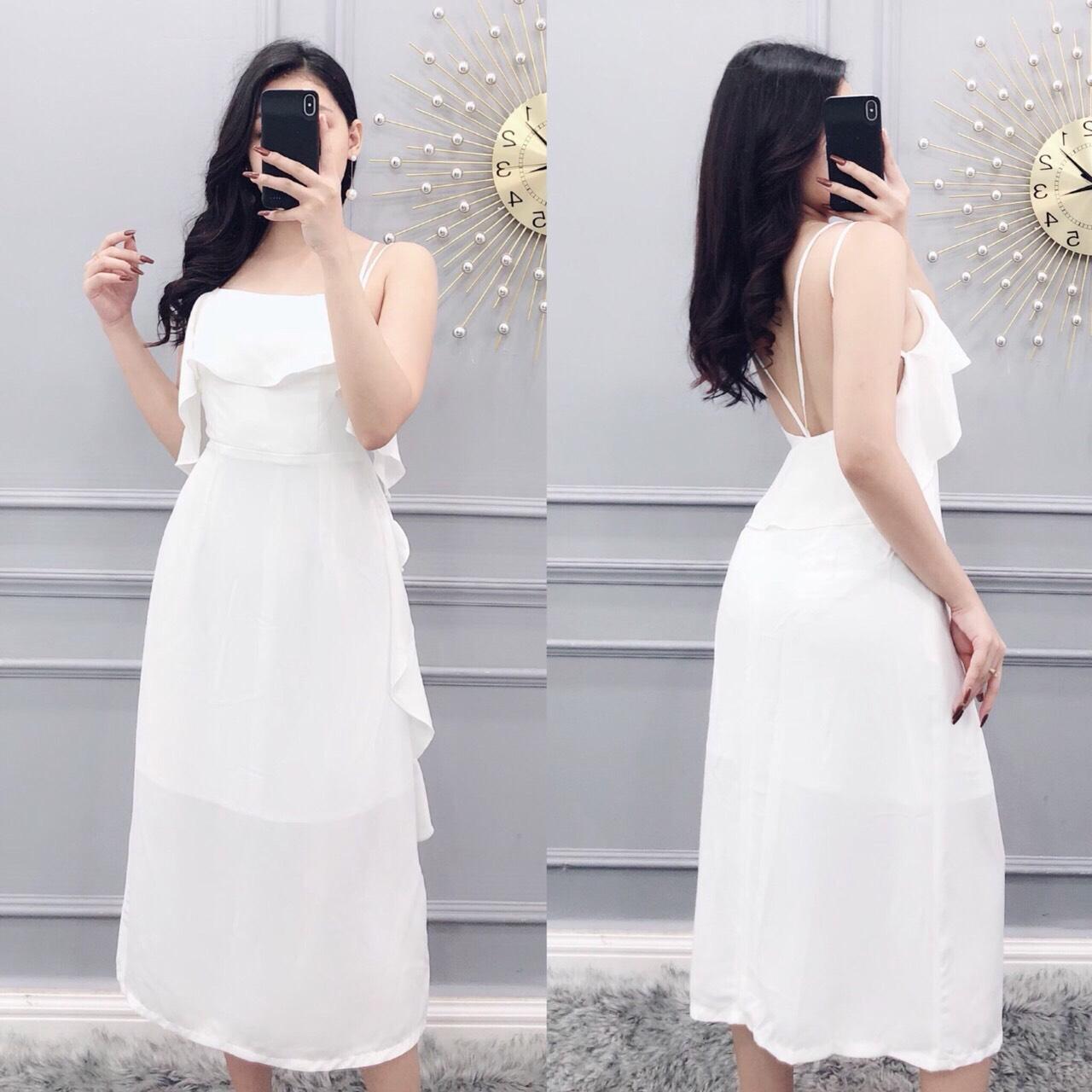 Đầm von 2 dây duyên dáng x79 hót nhất 2019