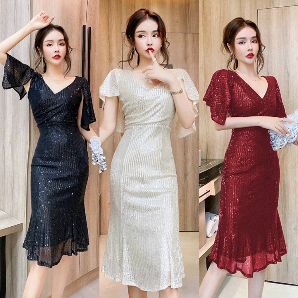 Đầm ôm kim sa