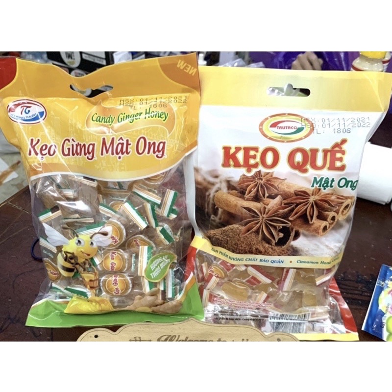 Kẹo quế/kẹo gừng mật ong gói 200g trường thuận