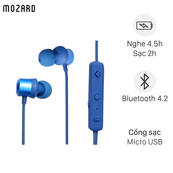 Tai nghe bluetooth mozard s205a xanh