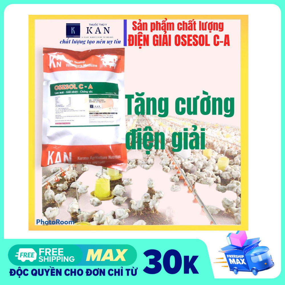 Điện giải chống nóng Oresol cho gà ngan vịt lợn trâu bò gói 1kg
