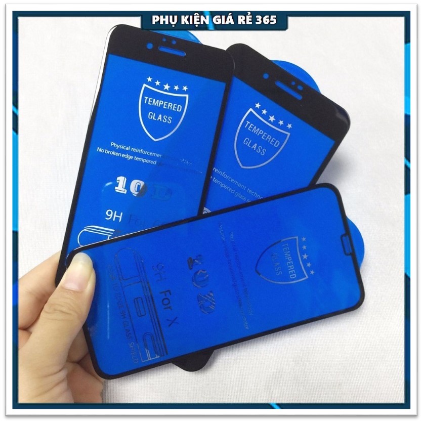Kính cường lực 10D iPhone 6/6s, 6/6s Plus, 7/8, 7/8 plus, X/Xs full màn hình