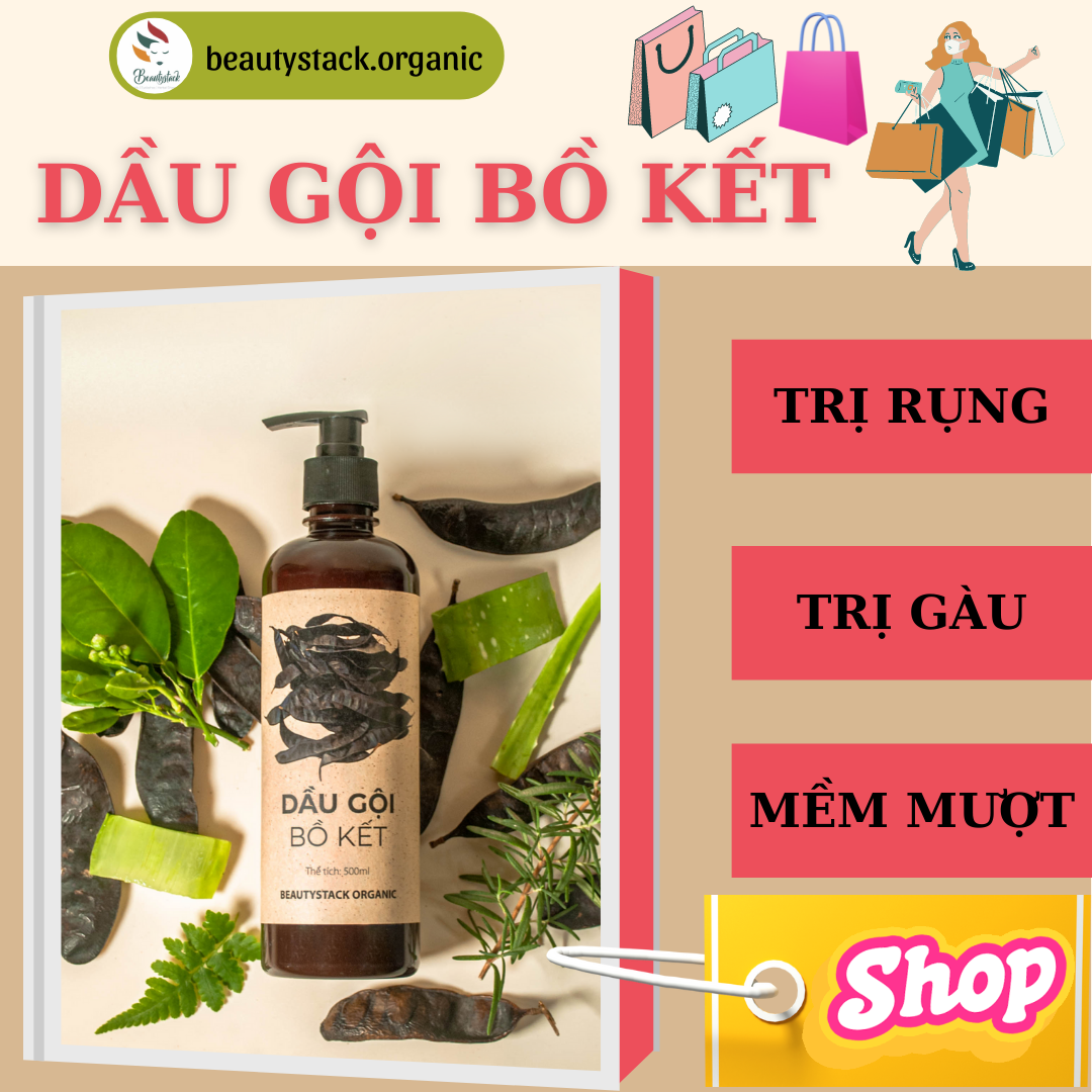 Dầu gội bồ kết kích thích mọc tóc và chăm sóc tóc 500ml