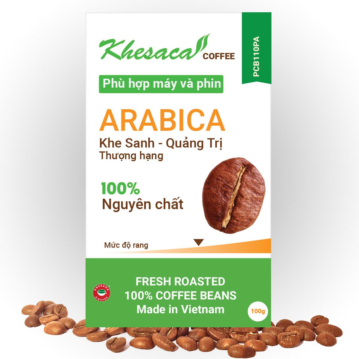 Cafe nguyên chất rang mộc arabica khesaca coffee - 100gr - cb210pc