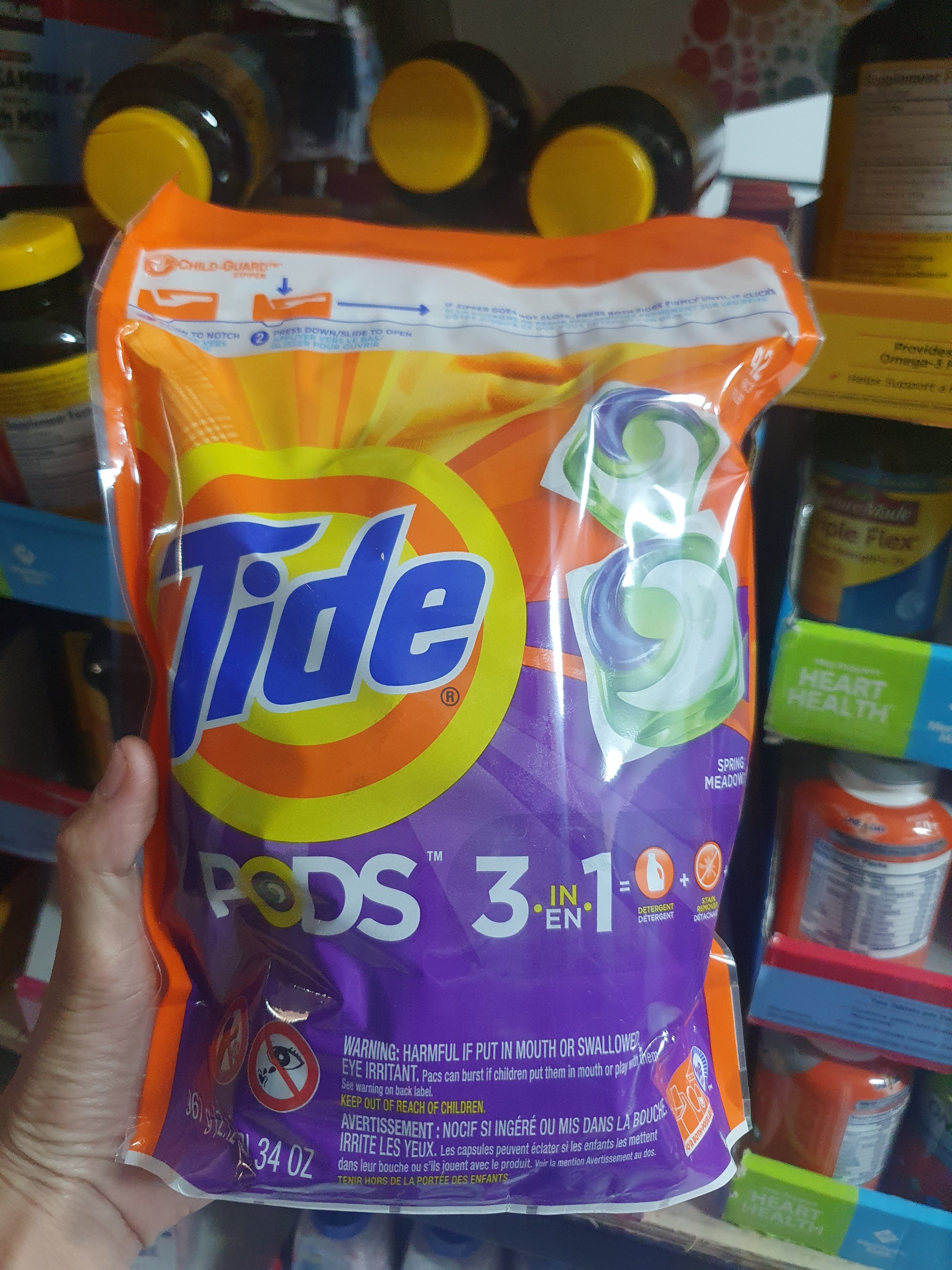 [HCM]Viên Giặt Xã Tide Pods 3 Trong 1 của Mỹ- Túi 42 Viên- Làm trắng vượt trội Hương thơm dễ chịu Sạch gấp 6 lần so với bột giặt thường 1 viên dùng cho lượng quần áo tối đa 6-7kg